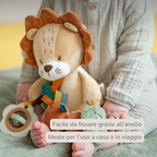 Activity Plush Toy Lion Leon - 30 cm - Soft Baby Plush Toy - Multicolored [IT]