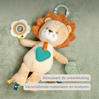 Activity Plush Toy Lion Leon - 30 cm - Soft Baby Plush Toy - Multicolored [NL]