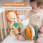 Activity Plush Toy Lion Leon - 30 cm - Soft Baby Plush Toy - Multicolored [EN]