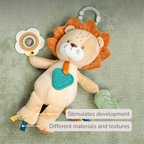 Activity Plush Toy Lion Leon - 30 cm - Soft Baby Plush Toy - Multicolored [EN]