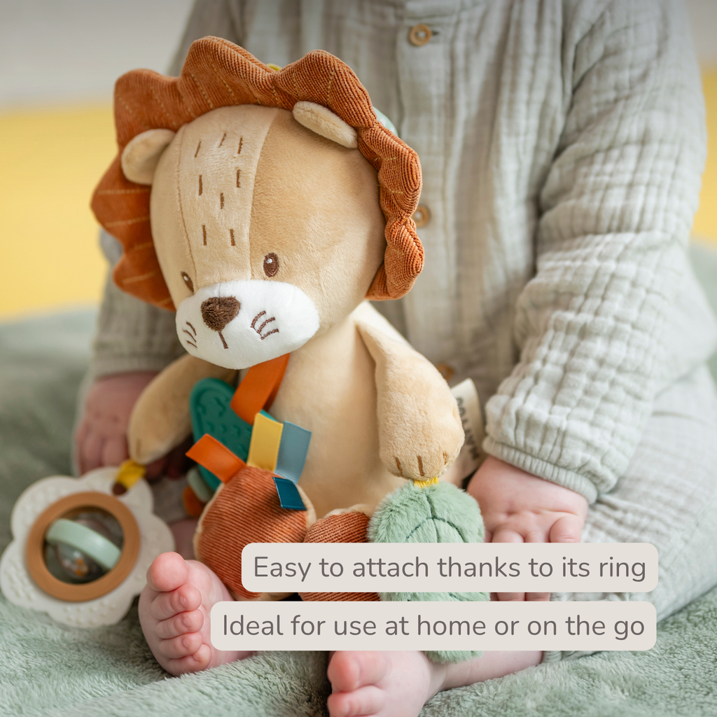 Activity Plush Toy Lion Leon - 30 cm - Soft Baby Plush Toy - Multicolored [EN]