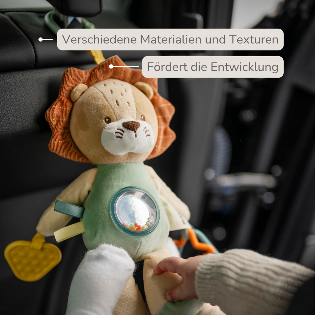 Activity Plush Toy Lion Leon - 25 cm - Soft Baby Plush Toy - Multicolored [DE]