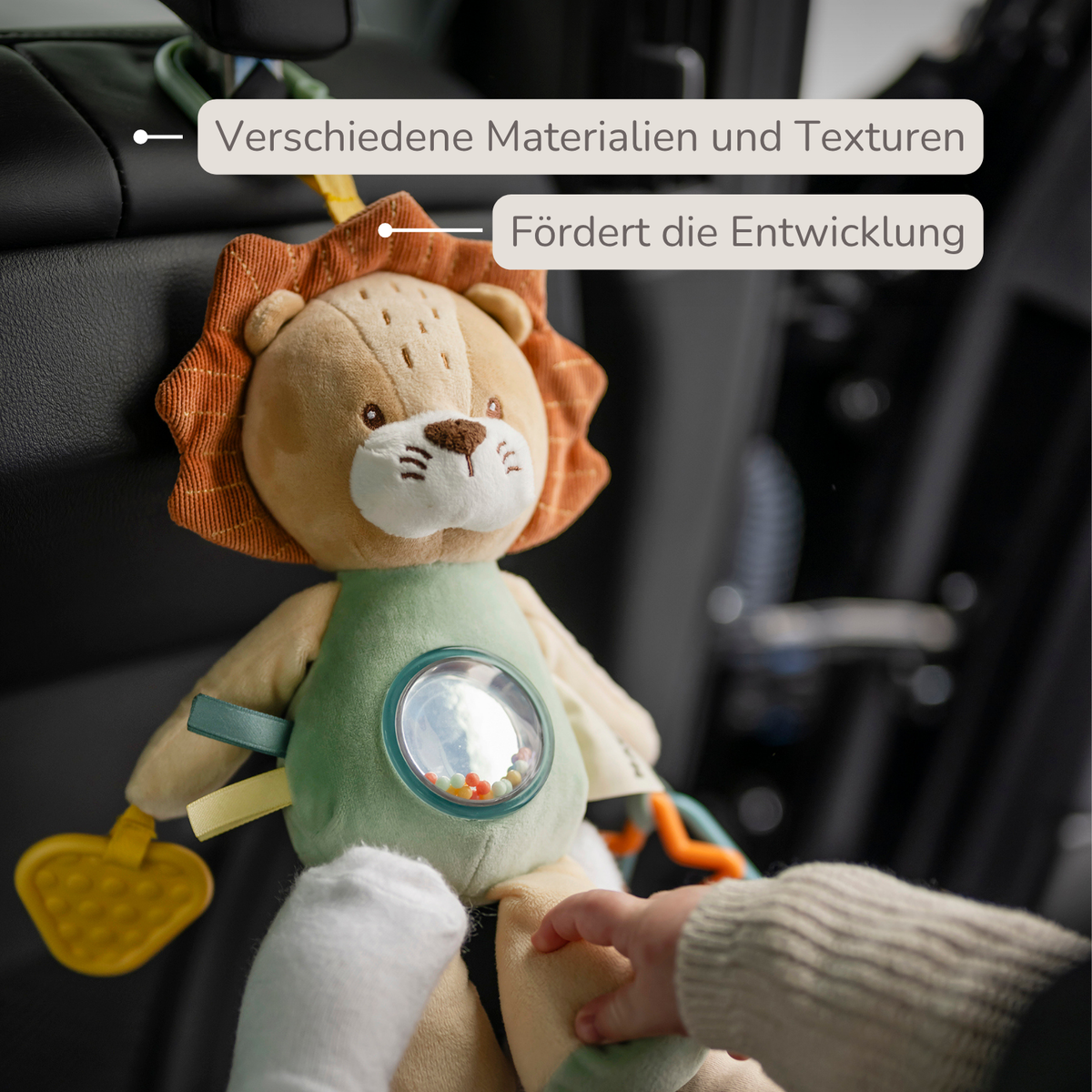 Activity Plush Toy Lion Leon - 25 cm - Soft Baby Plush Toy - Multicolored [DE]