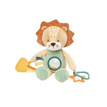 Peluche d'activité Léon - 25 cm - Peluche douce pour bébé - Multicolore