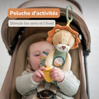 Activity Plush Toy Lion Leon - 25 cm - Soft Baby Plush Toy - Multicolored [FR]