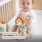 Activity Plush Toy Lion Leon - 25 cm - Soft Baby Plush Toy - Multicolored [NL]