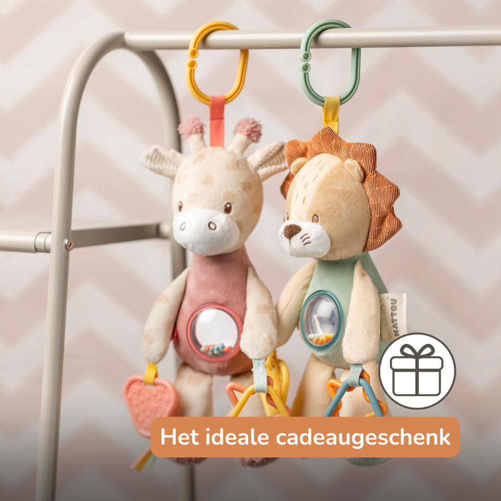 Activity Plush Toy Lion Leon - 25 cm - Soft Baby Plush Toy - Multicolored [NL]