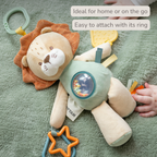 Activity Plush Toy Lion Leon - 25 cm - Soft Baby Plush Toy - Multicolored [EN]