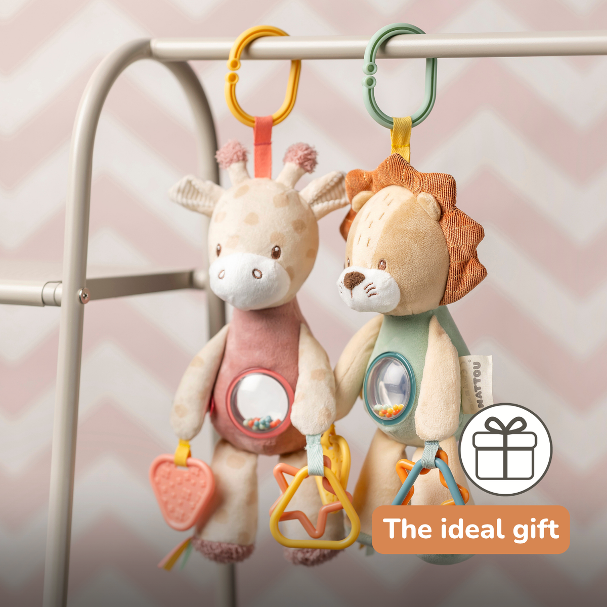 Activity Plush Toy Lion Leon - 25 cm - Soft Baby Plush Toy - Multicolored [EN]