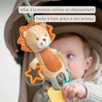 Activity Plush Toy Lion Leon - 20 cm - Soft Baby Plush Toy - Multicolored [FR]