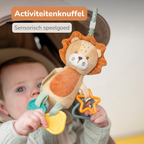 Activity Plush Toy Lion Leon - 20 cm - Soft Baby Plush Toy - Multicolored [NL]