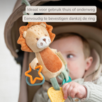 Activity Plush Toy Lion Leon - 20 cm - Soft Baby Plush Toy - Multicolored [NL]