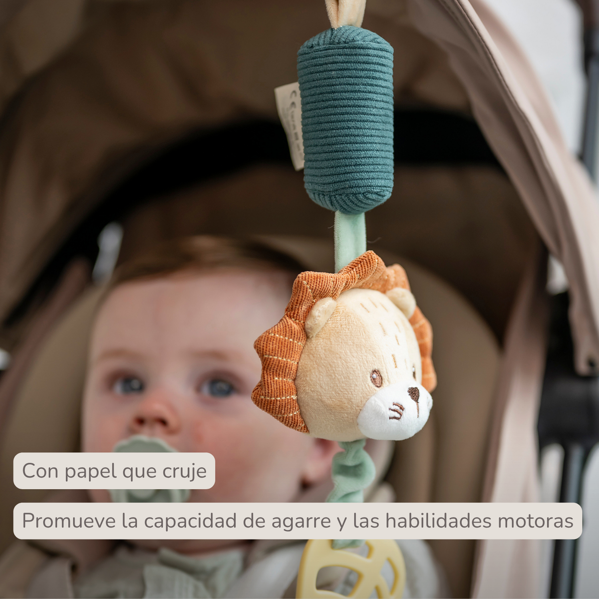 Activity Toy with Sounds Lion Léon - Hanging Rattle - 28 cm - Multicolored [ES]