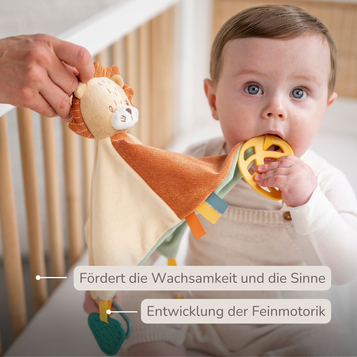 Baby Activity Comforter Léon - Lion Doudou - 28 x 28 cm - Multicolored [DE]