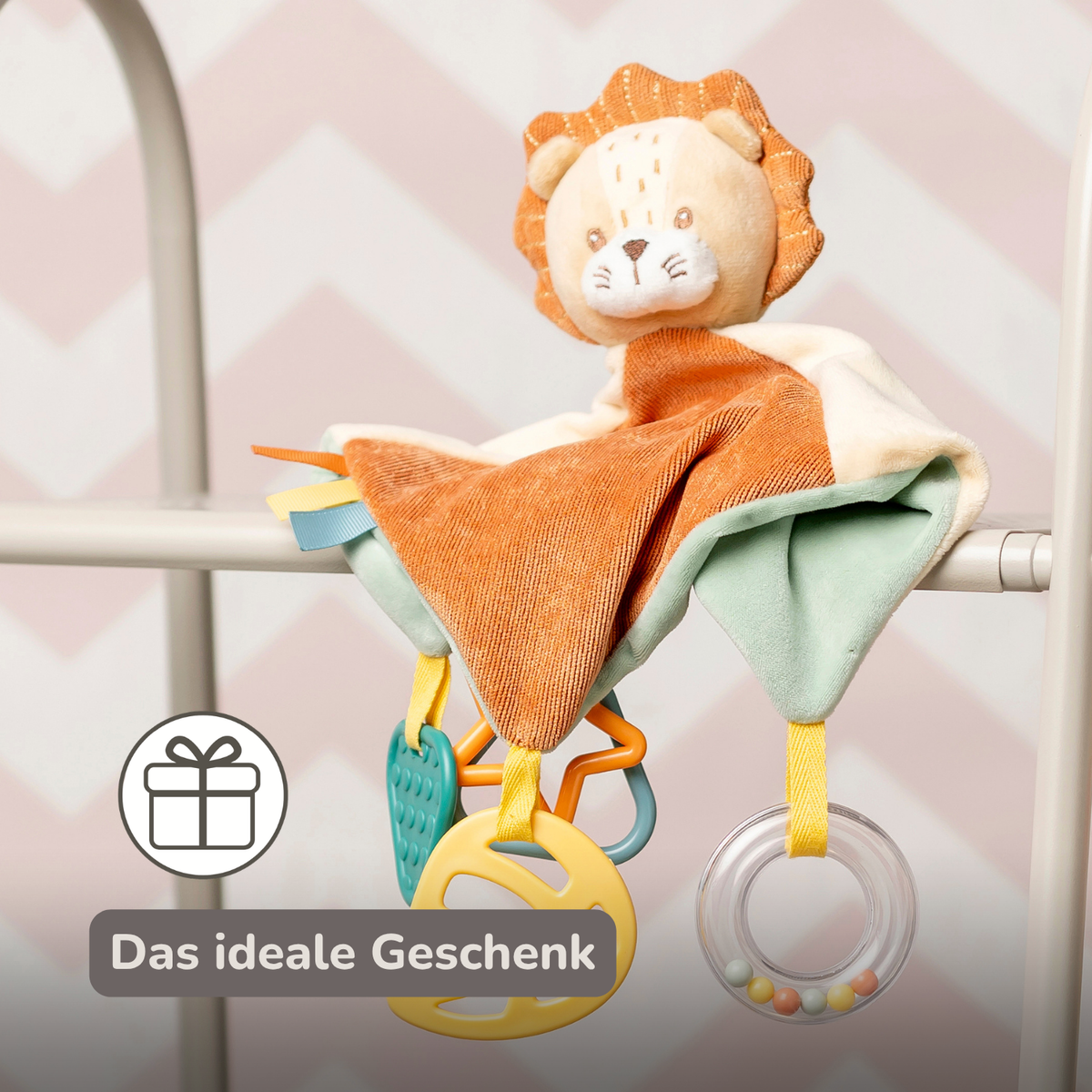 Baby Activity Comforter Léon - Lion Doudou - 28 x 28 cm - Multicolored [DE]