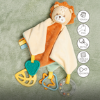 Baby Activity Comforter Léon - Lion Doudou - 28 x 28 cm - Multicolored [FR]