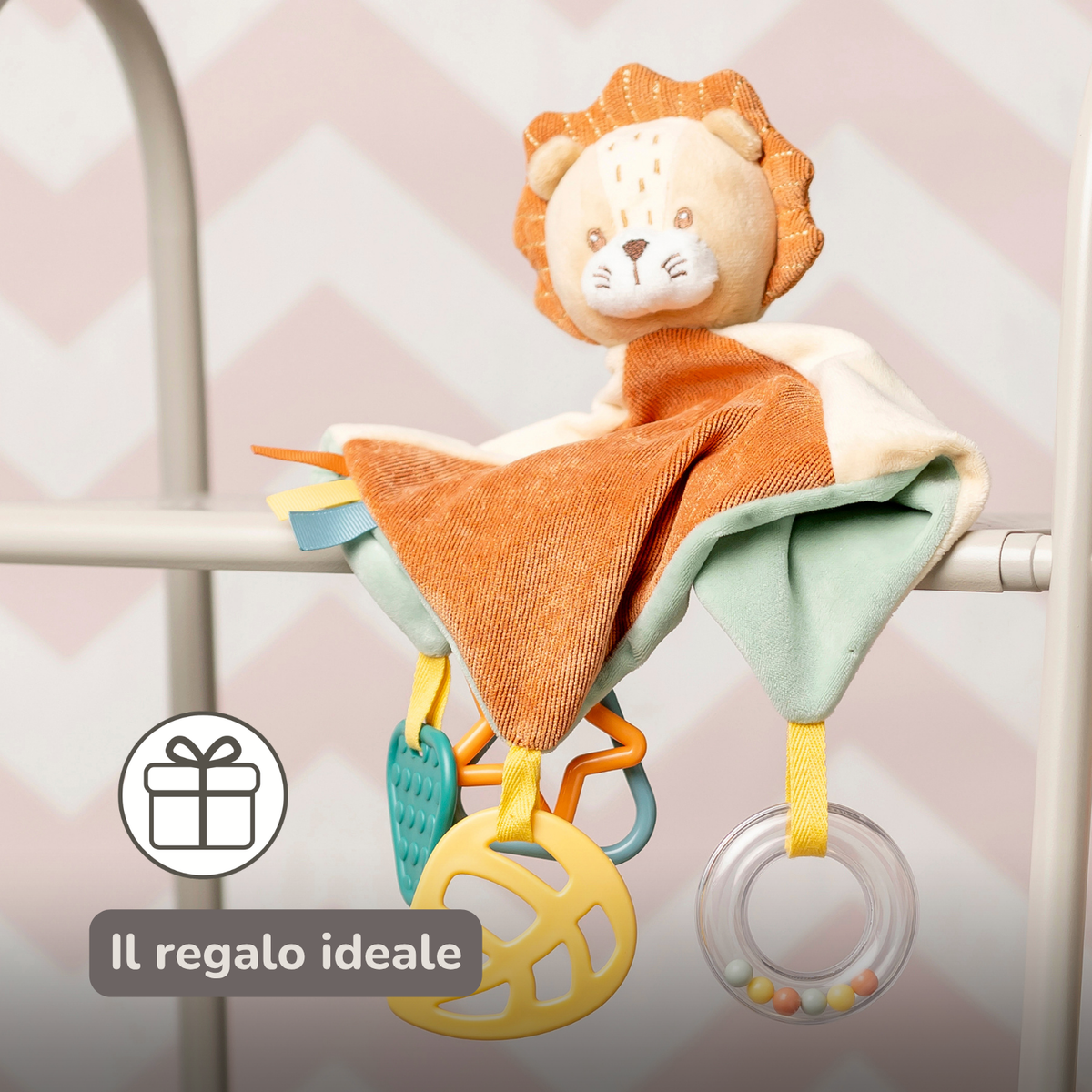 Baby Activity Comforter Léon - Lion Doudou - 28 x 28 cm - Multicolored [IT]