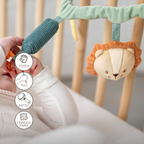 Pram Toy Lion Léon - Baby Toy for Home or On the Go - 17 cm - Multicolored [DE]
