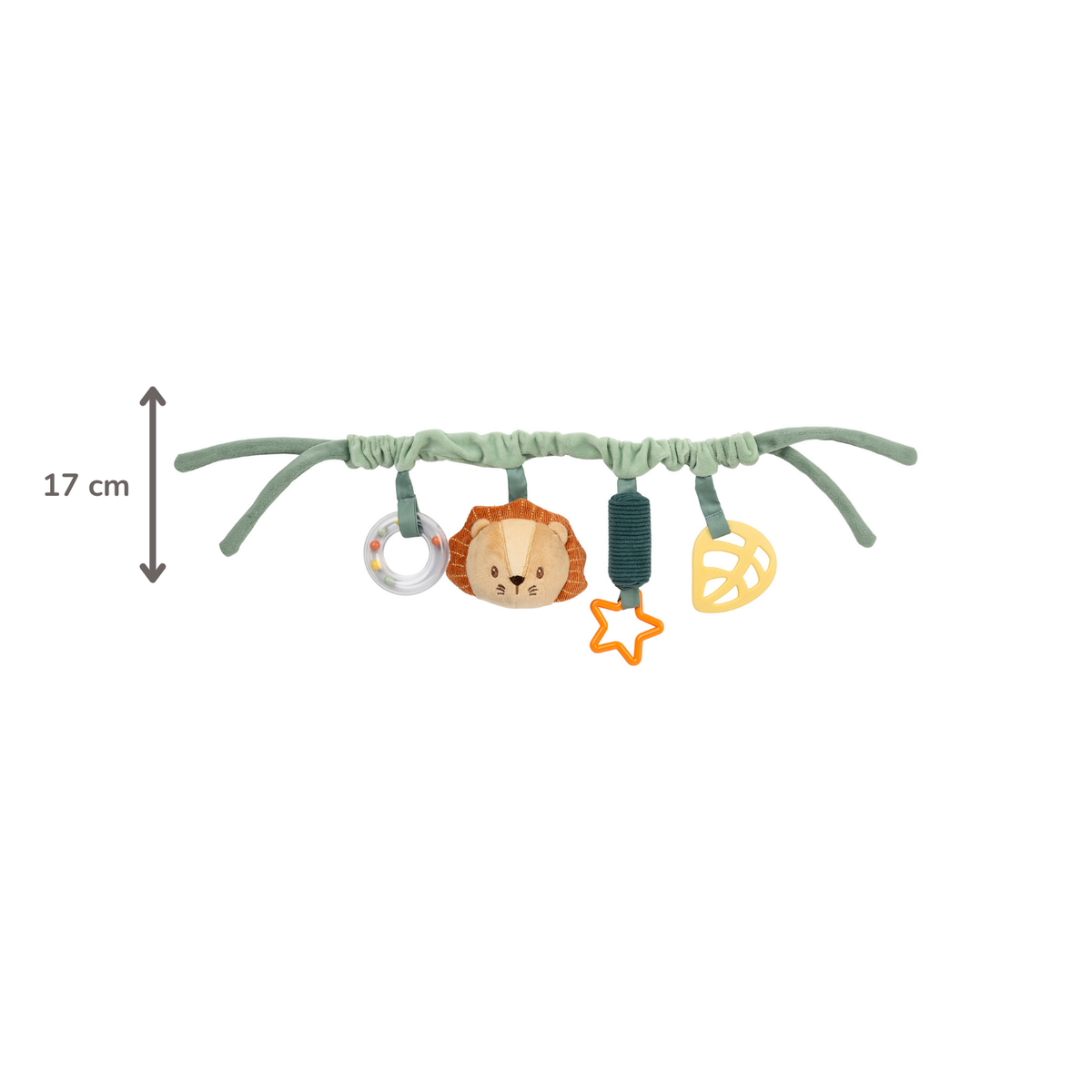 Pram Toy Lion Léon - Baby Toy for Home or On the Go - 17 cm - Multicolored [DE]