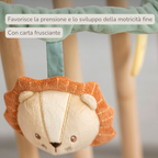 Pram Toy Lion Léon - Baby Toy for Home or On the Go - 17 cm - Multicolored [IT]