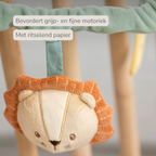 Pram Toy Lion Léon - Baby Toy for Home or On the Go - 17 cm - Multicolored [NL]