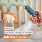 Pram Toy Lion Léon - Baby Toy for Home or On the Go - 17 cm - Multicolored [EN]