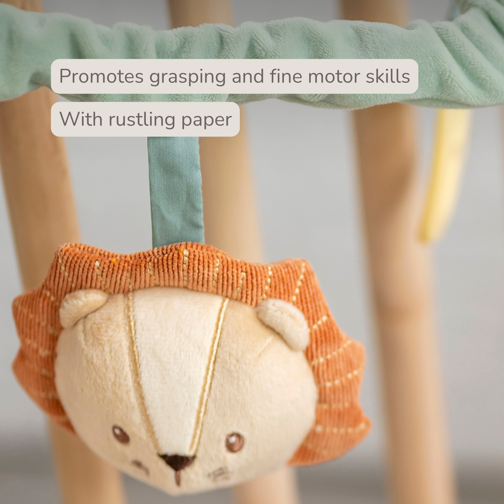 Pram Toy Lion Léon - Baby Toy for Home or On the Go - 17 cm - Multicolored [EN]