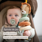 Vertical Playpen Spiral Baby Lion Léon - Hanging Activity Spiral for Home or On the Go - 28 cm - Multicolored [FR]