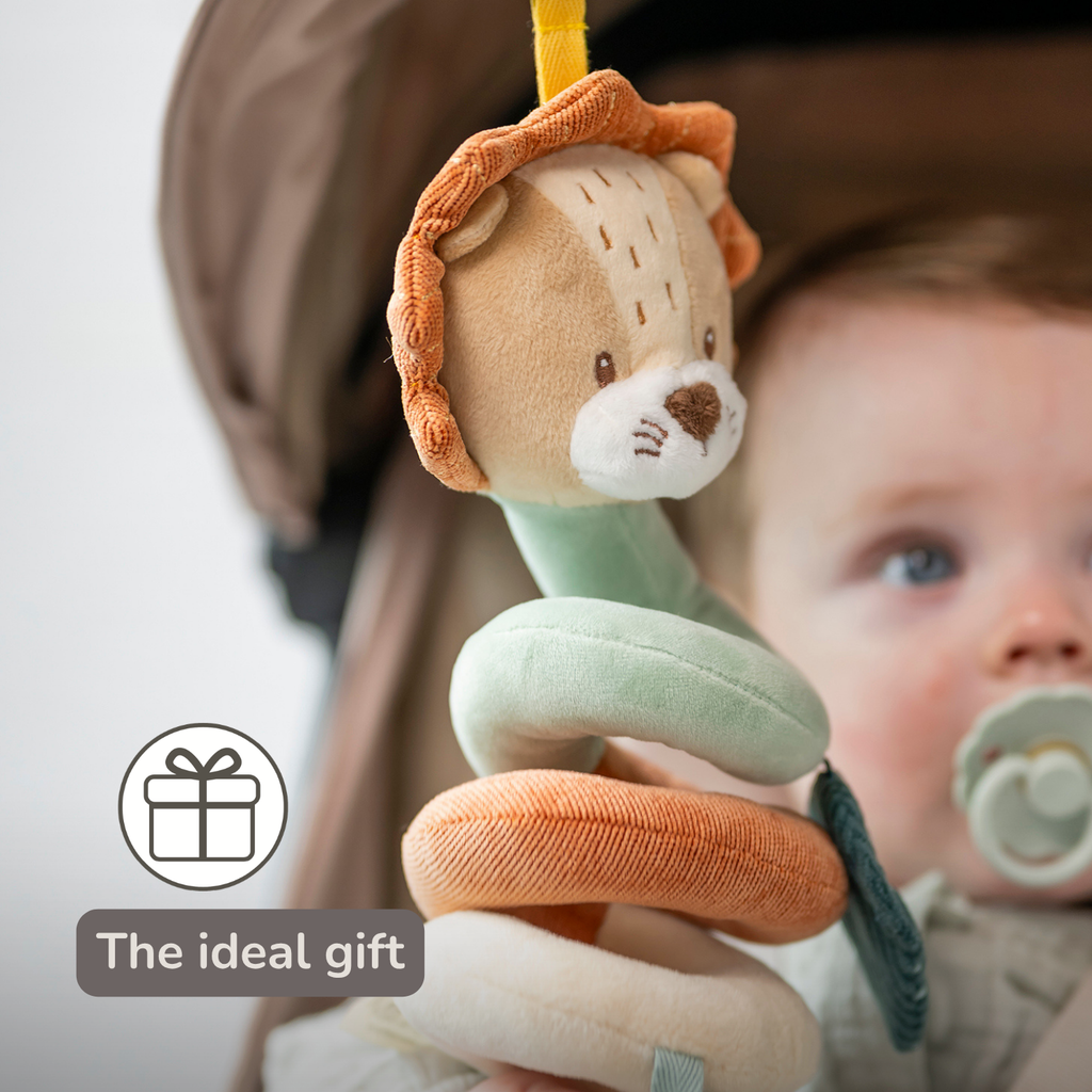 Vertical Playpen Spiral Baby Lion Léon - Hanging Activity Spiral for Home or On the Go - 28 cm - Multicolored [EN]