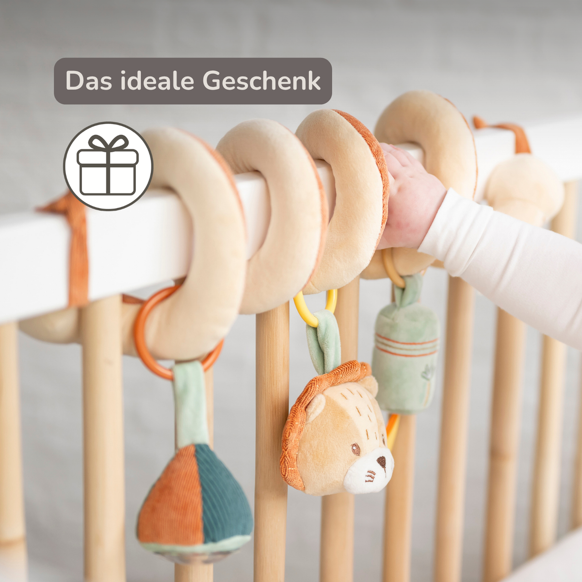 Playpen Spiral Baby Lion Léon - Activity Spiral for Home or On the Go - 25 cm - Multicolored [DE]
