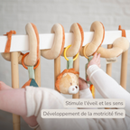 Playpen Spiral Baby Lion Léon - Activity Spiral for Home or On the Go - 25 cm - Multicolored [FR]