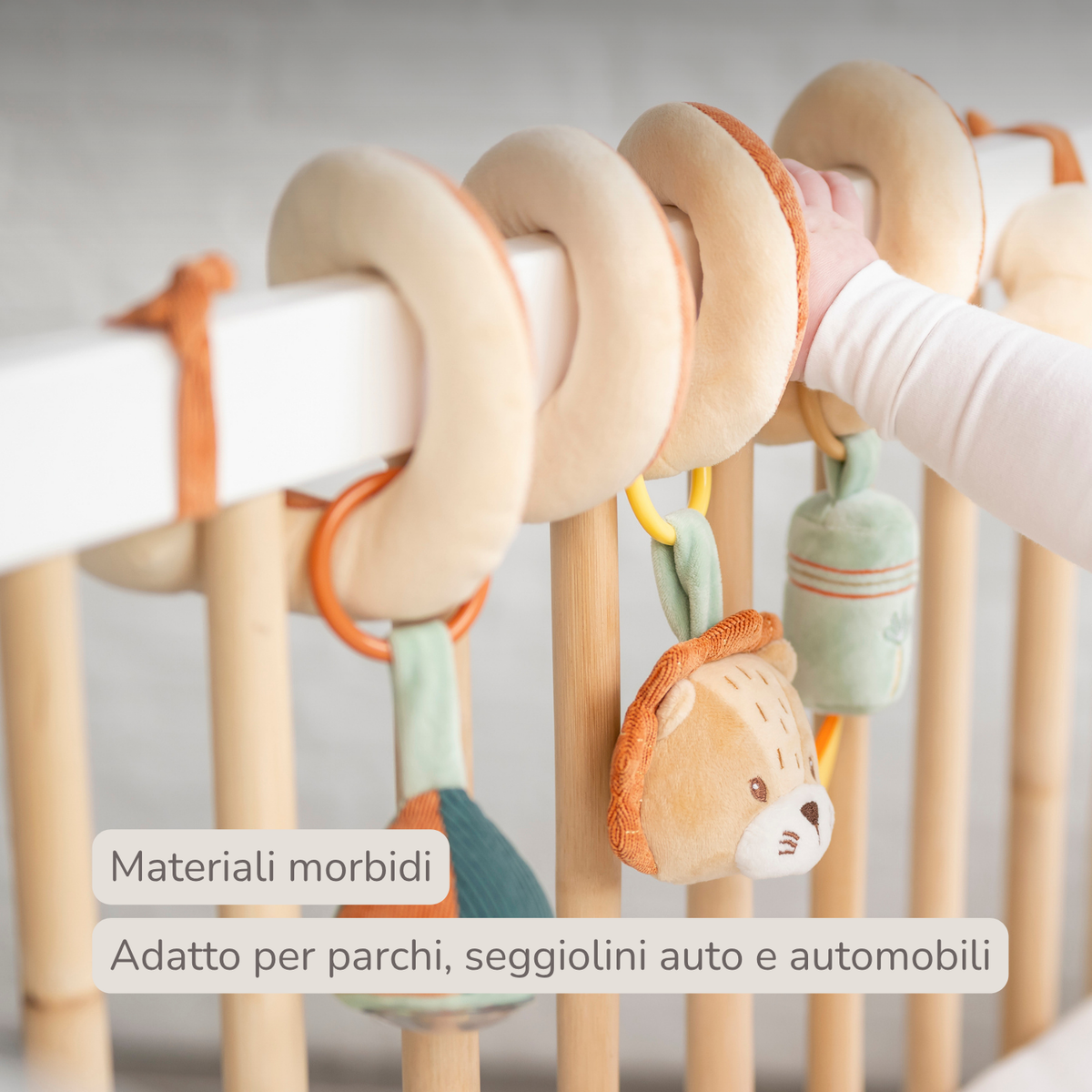 Playpen Spiral Baby Lion Léon - Activity Spiral for Home or On the Go - 25 cm - Multicolored [IT]