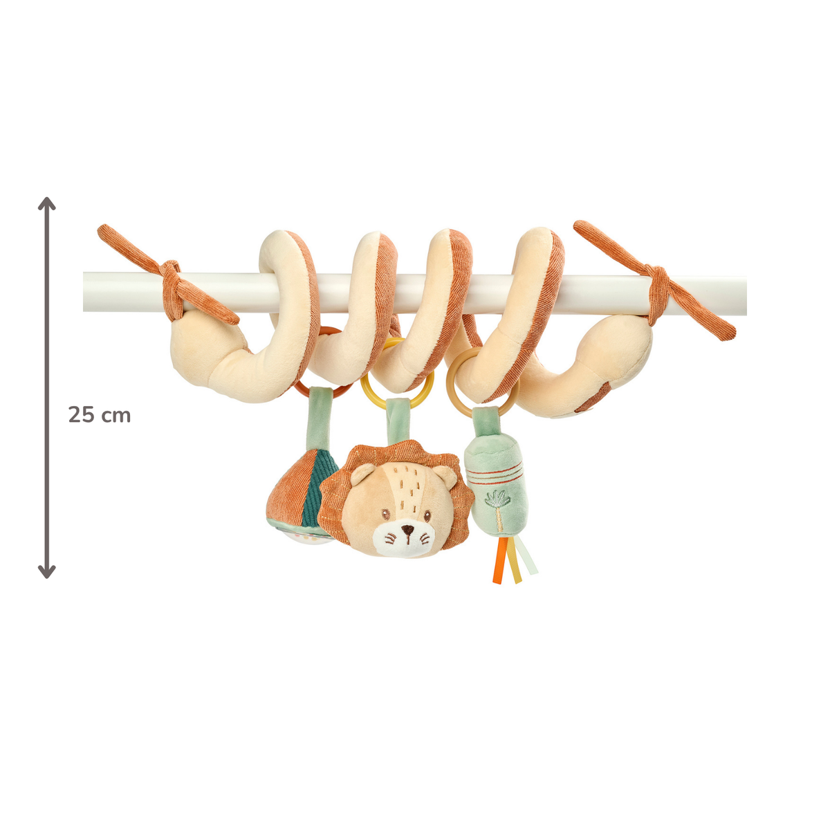 Playpen Spiral Baby Lion Léon - Activity Spiral for Home or On the Go - 25 cm - Multicolored [IT]