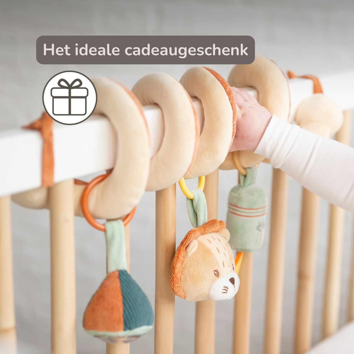 Playpen Spiral Baby Lion Léon - Activity Spiral for Home or On the Go - 25 cm - Multicolored [NL]