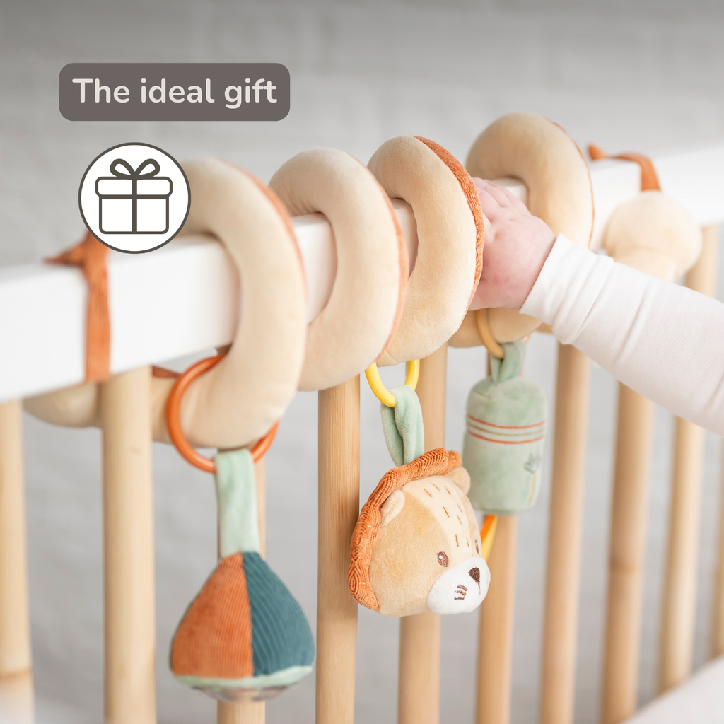 Playpen Spiral Baby Lion Léon - Activity Spiral for Home or On the Go - 25 cm - Multicolored [EN]