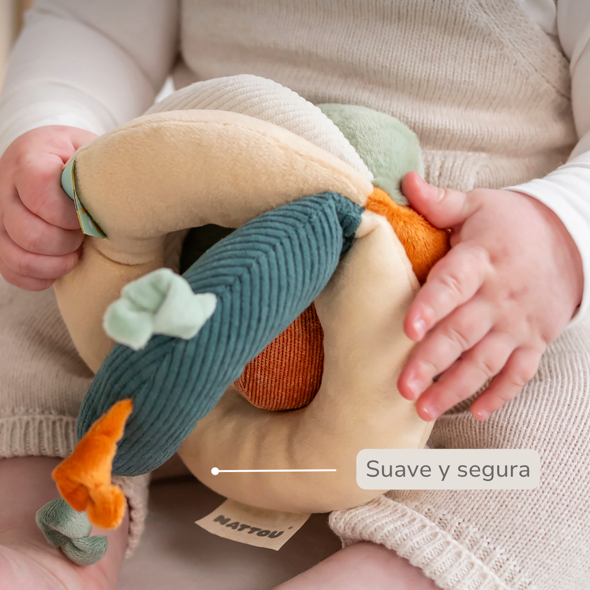 Soft Grip Ball Lion Léon - Plush Activity Ball - Sensory Toy - 15 cm - Multicolored [ES]