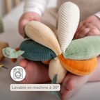 Soft Grip Ball Lion Léon - Plush Activity Ball - Sensory Toy - 15 cm - Multicolored [FR]