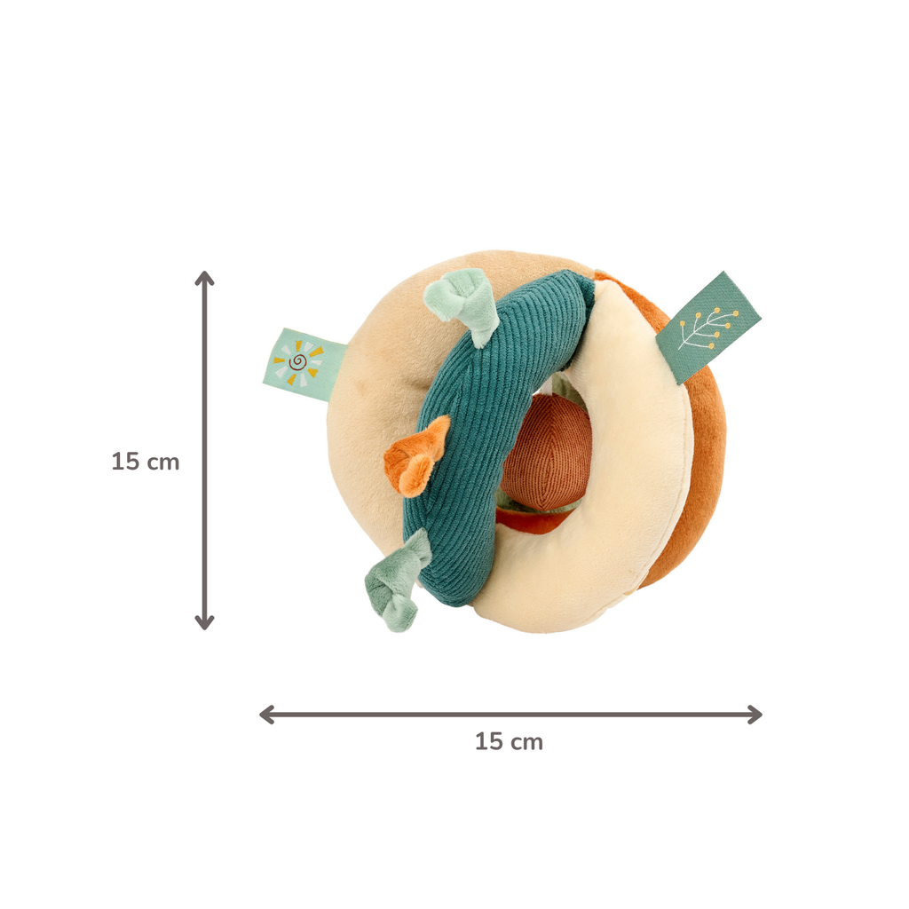 Soft Grip Ball Lion Léon - Plush Activity Ball - Sensory Toy - 15 cm - Multicolored [IT]