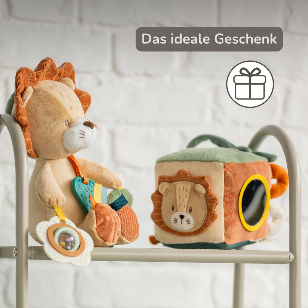 Soft Activity Cube Lion Léon - Baby Toy - 11 cm - Multicolored [DE]