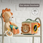 Soft Activity Cube Lion Léon - Baby Toy - 11 cm - Multicolored [DE]