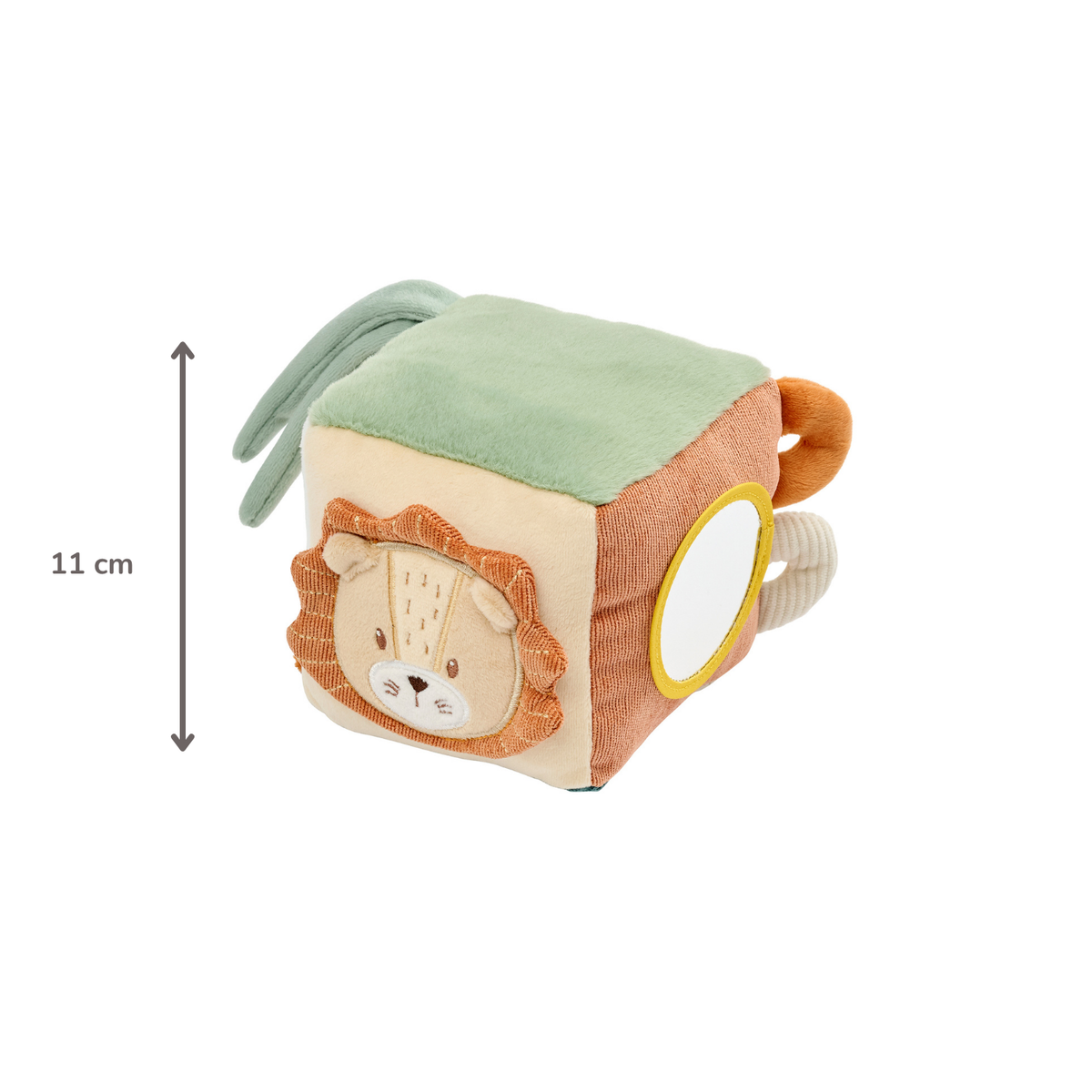 Soft Activity Cube Lion Léon - Baby Toy - 11 cm - Multicolored [ES]