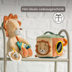 Soft Activity Cube Lion Léon - Baby Toy - 11 cm - Multicolored [NL]