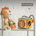 Soft Activity Cube Lion Léon - Baby Toy - 11 cm - Multicolored [EN]