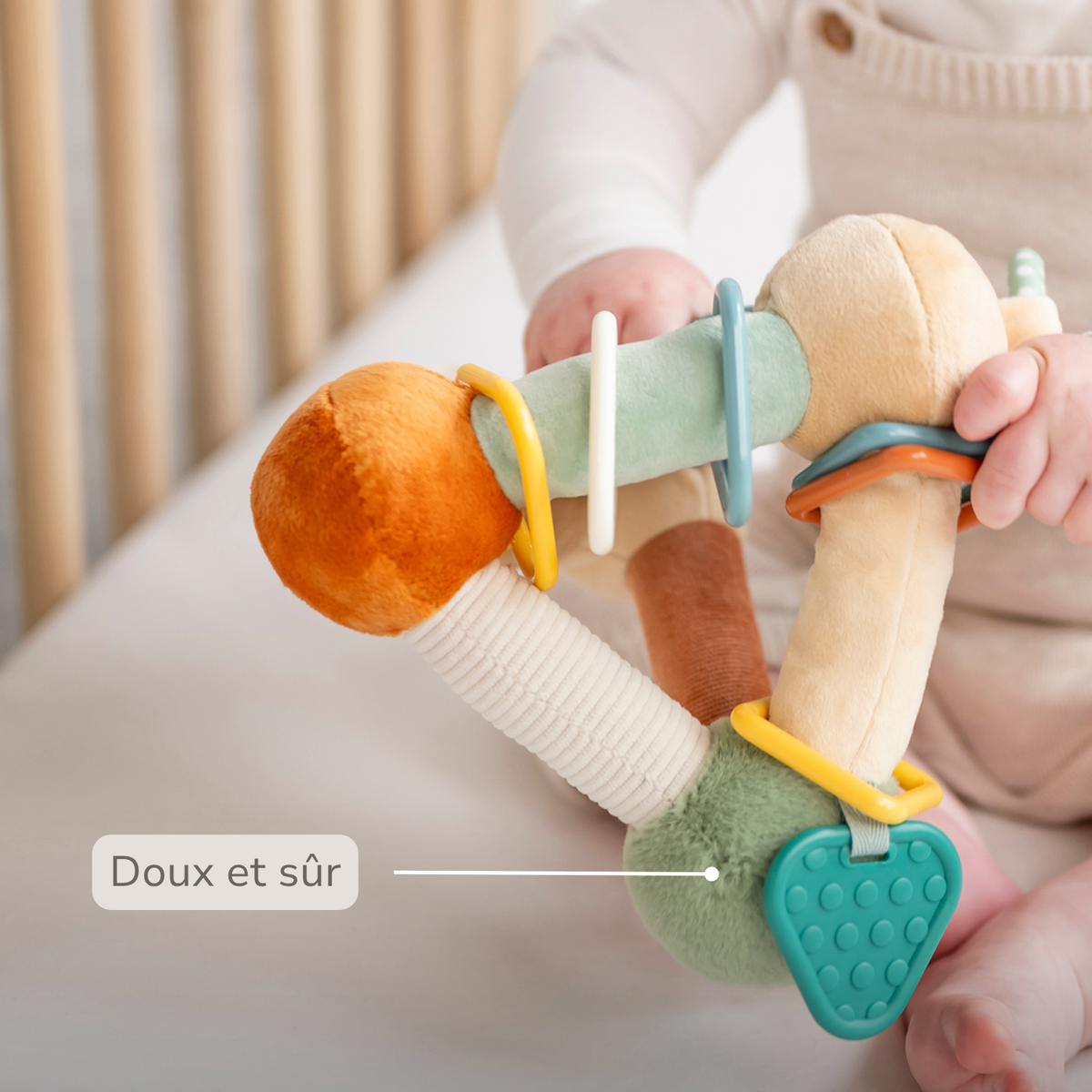 Soft Activity Pyramid Lion Léon - Baby Toy - 18 cm - Multicolored [FR]