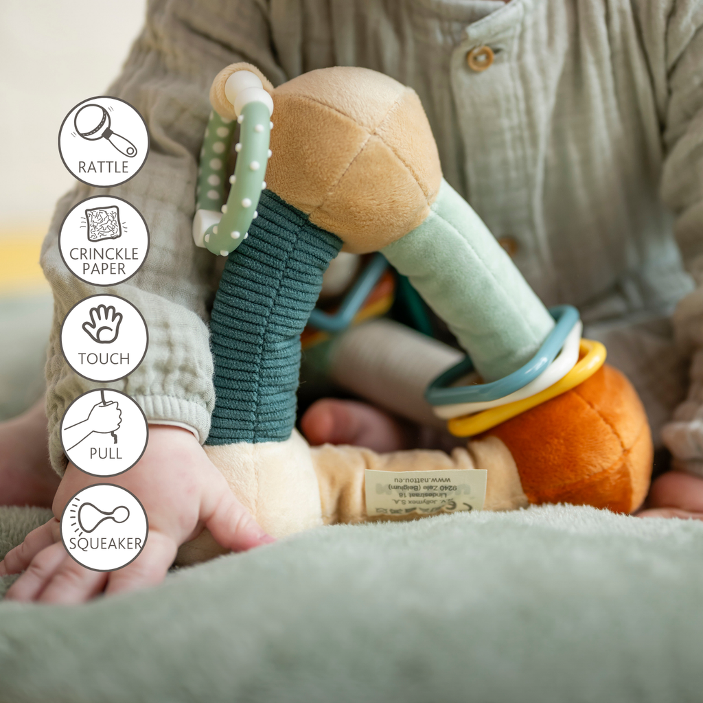 Soft Activity Pyramid Lion Léon - Baby Toy - 18 cm - Multicolored [NL]