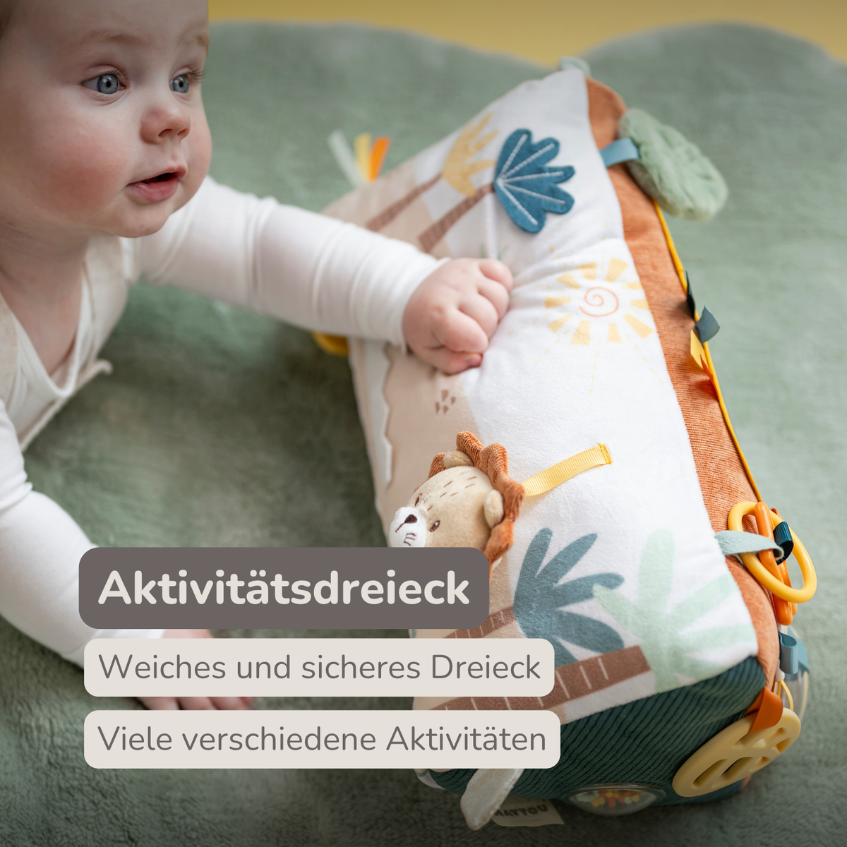 Soft Activity Triangle Lion Léon - Baby Toy - 33 x 18 cm - Multicolored [DE]