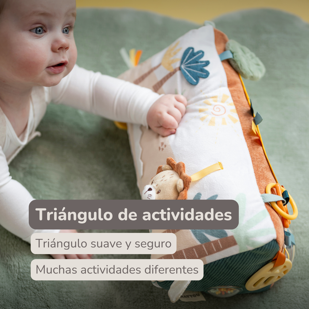 Soft Activity Triangle Lion Léon - Baby Toy - 33 x 18 cm - Multicolored [ES]