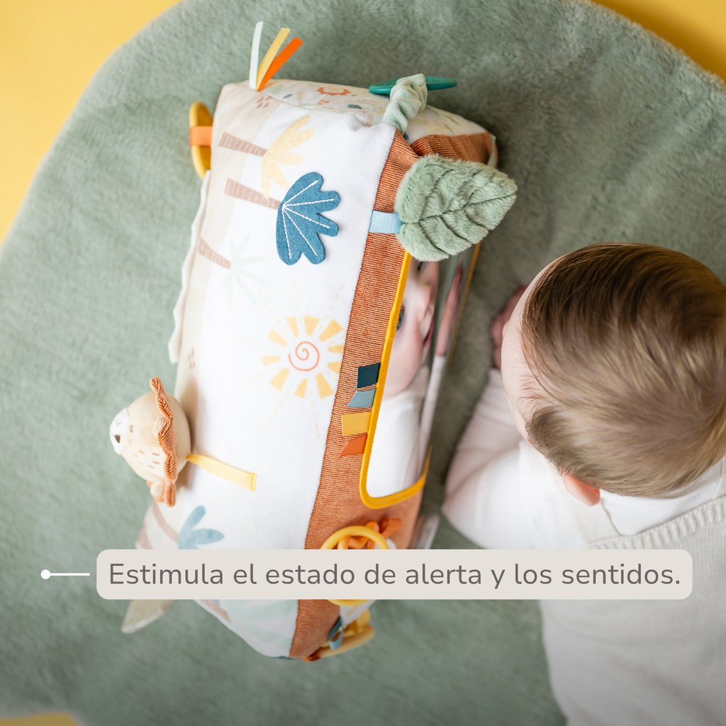 Soft Activity Triangle Lion Léon - Baby Toy - 33 x 18 cm - Multicolored [ES]
