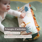 Soft Activity Triangle Lion Léon - Baby Toy - 33 x 18 cm - Multicolored [FR]