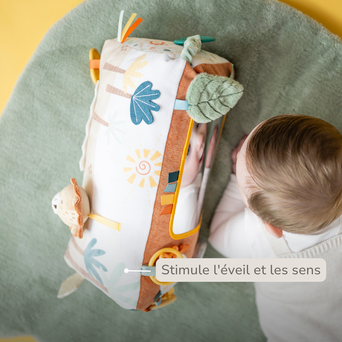 Soft Activity Triangle Lion Léon - Baby Toy - 33 x 18 cm - Multicolored [FR]